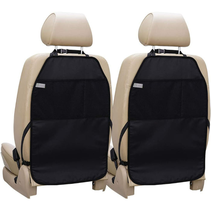 Back Seat Cover With Pockets Car Organizer Kick Mat