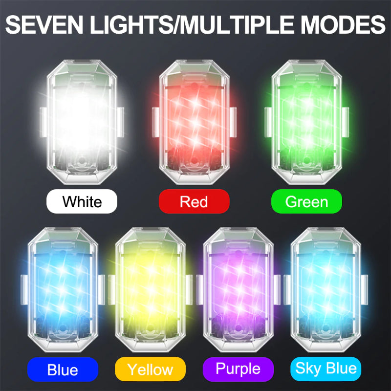 7 Color Wireless LED Strobe Lights With Controller
