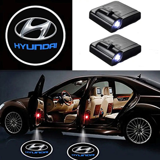 Set Of 2 Hyundai Door Light Logo
