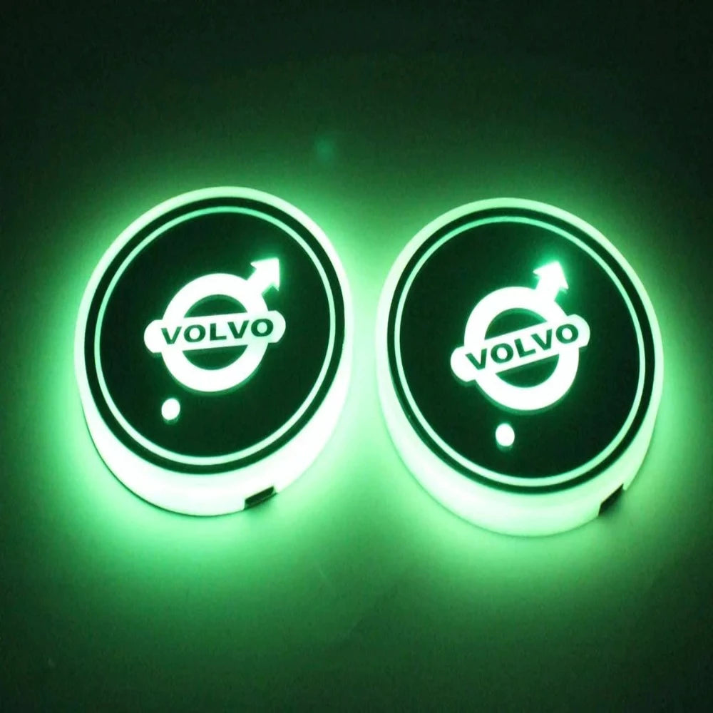 Volvo Logo LED Car Cup Holder Lights