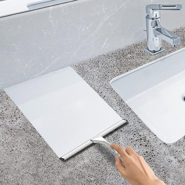 Stainless Steel Shower Squeegee With Hooks For Glass And Tiles