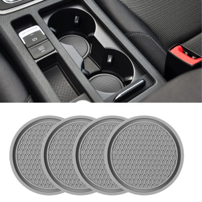 4 Pieces Universal Non Slip Car Cup Holder Coaster Set