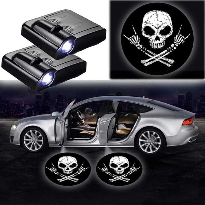 Set Of 2 Skull Car Projector Lights