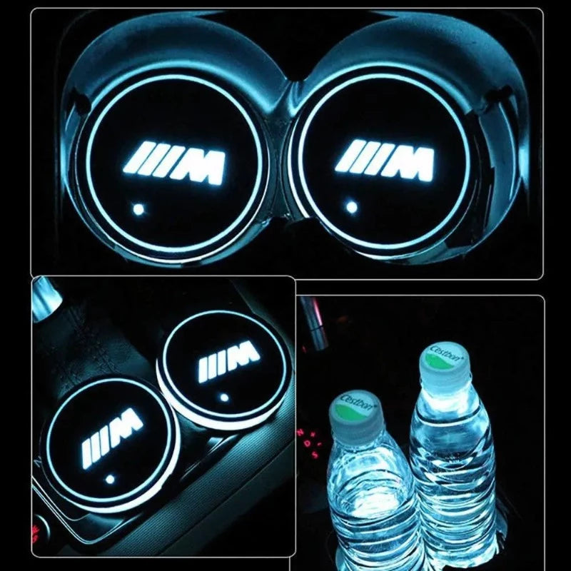 LED BMW Car Cup Holder Lights