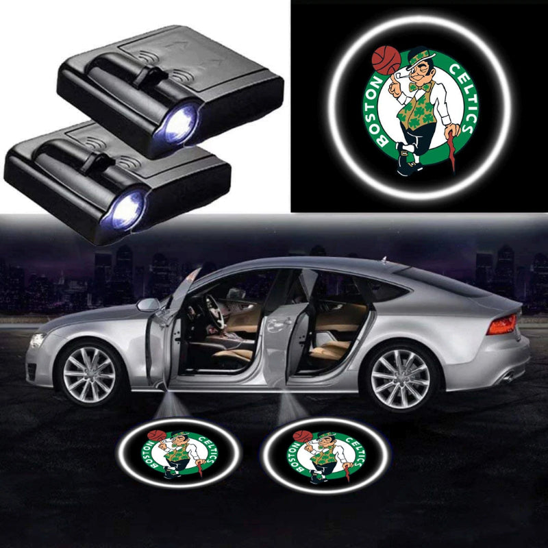 Pack Of 2 Boston Celtics Car Logo Lights