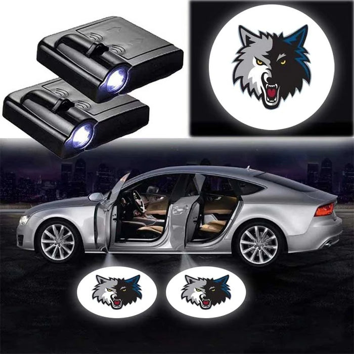 Set Of 2 Wolf Car Door Lights