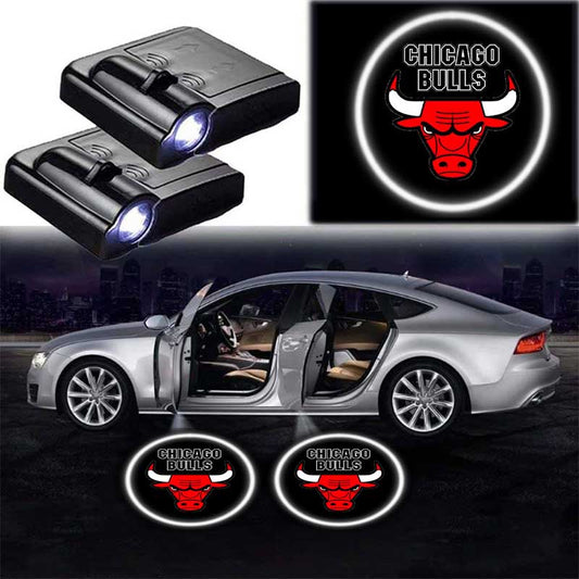 Pack Of 2 NBA Chicago Bulls Car Logo Lights
