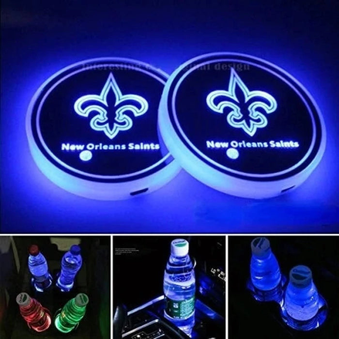 New Orleans Saints Car Cup Holder Lights