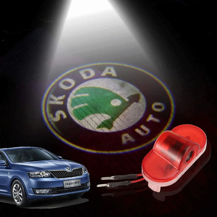 Set Of 2 Skoda Car LED Car Door Lights