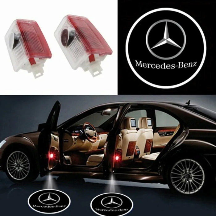 Set Of 2 Mercedes Door Light Logo