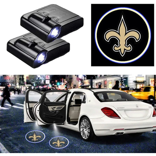 Pack Of 2 Orleans Saints Car Door Lights
