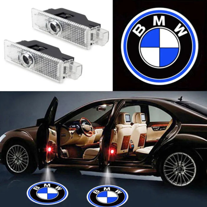 Set Of 2 Wireless BMW Door Step Light Logo