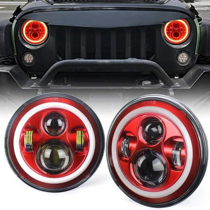 Set Of 2 LED Headlight For Jeep Wrangler