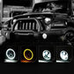 Set Of 2 RGB Headlights For Jeep Wrangler
