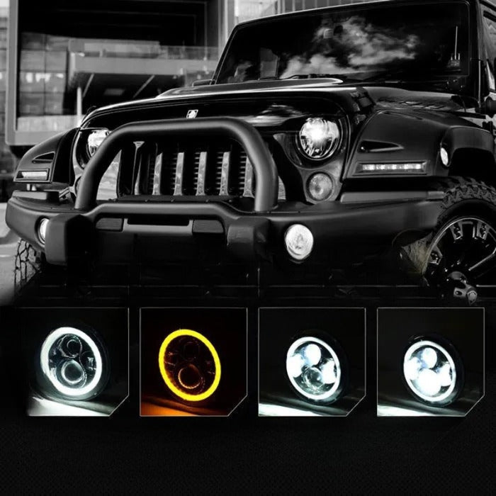 Set Of 2 RGB Headlights For Jeep Wrangler