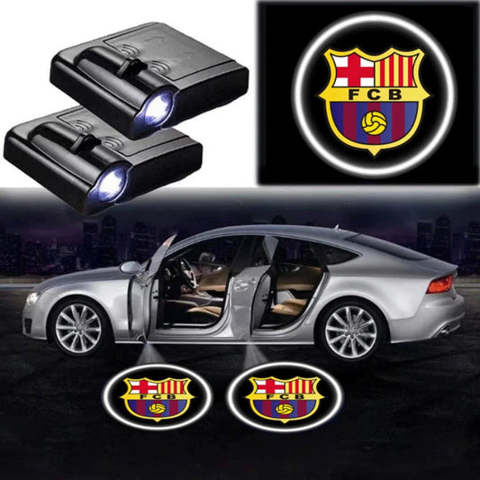 Pack Of 2 FC Barcelona Car Logo Lights