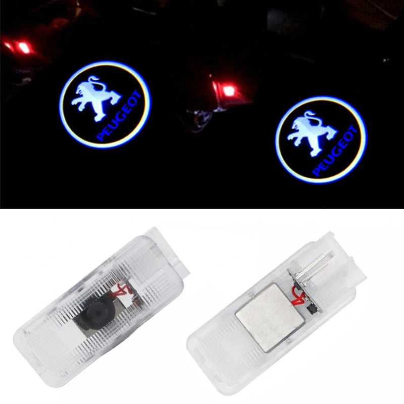 Set Of 2 Peugeot LED Car Door Lights