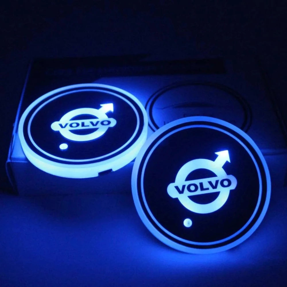 Volvo Logo LED Car Cup Holder Lights