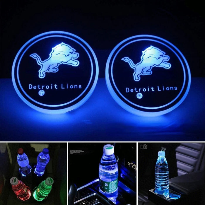 Detroit Lions Car Cup Holder Lights