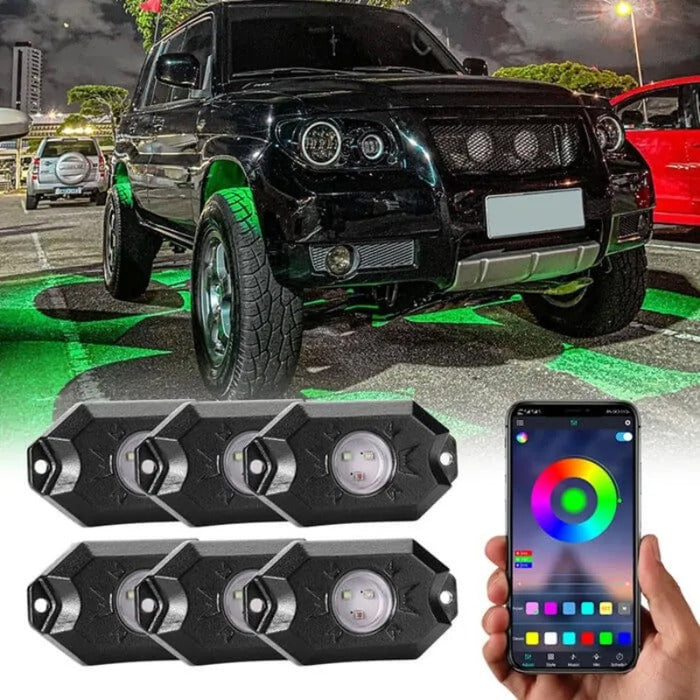 Set Of 6 Rock Lights Kit For Car Truck