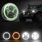 Set Of 2 Green Halo Headlights For Jeep